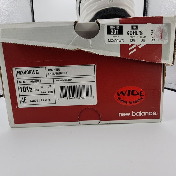 New Balance 409 Cross Trainers Shoes Mens 10.5 - 4E Extra Wide White NEW READ - Picture 4 of 16